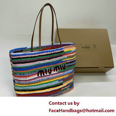 MIU MIU MULTICOLORED Crochet tote bag 5BG228 2025 - Click Image to Close