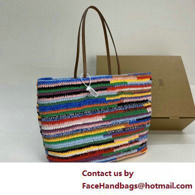 MIU MIU MULTICOLORED Crochet tote bag 5BG228 2025