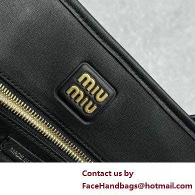 MIU MIU aventure nappa leather bag 5BG291 BLACK 2025