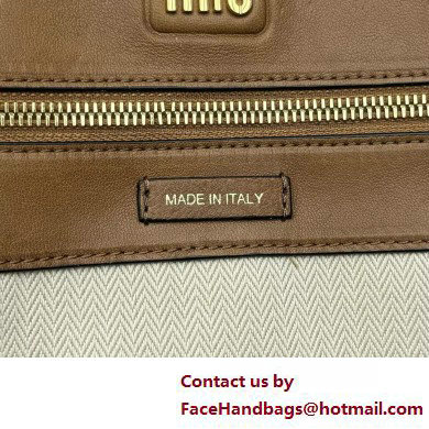 MIU MIU aventure nappa leather bag 5BG291 CARAMEL 2025