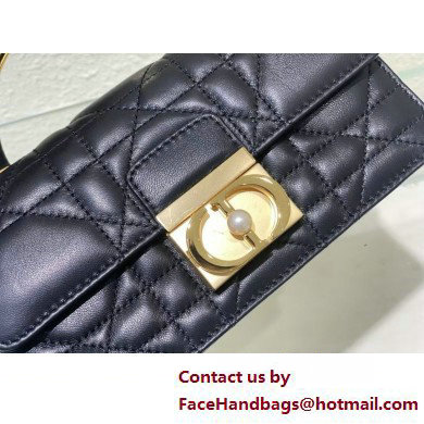 Mini Dior Ange Bag in Black Macrocannage Calfskin 2025