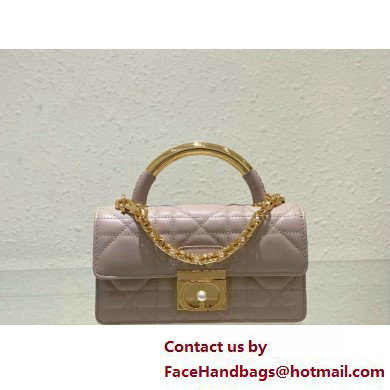 Mini Dior Ange Bag in nude Macrocannage Calfskin 2025 - Click Image to Close