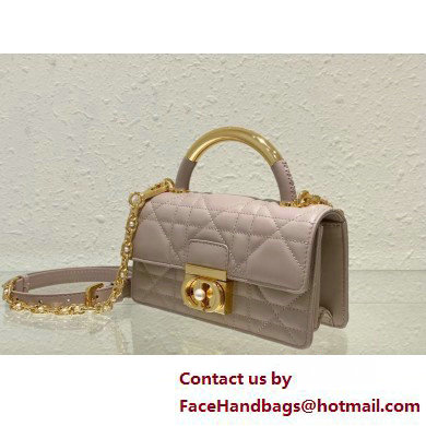 Mini Dior Ange Bag in nude Macrocannage Calfskin 2025