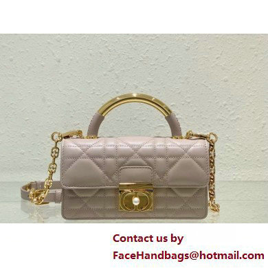 Mini Dior Ange Bag in nude Macrocannage Calfskin 2025