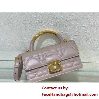 Mini Dior Ange Bag in nude Macrocannage Calfskin 2025