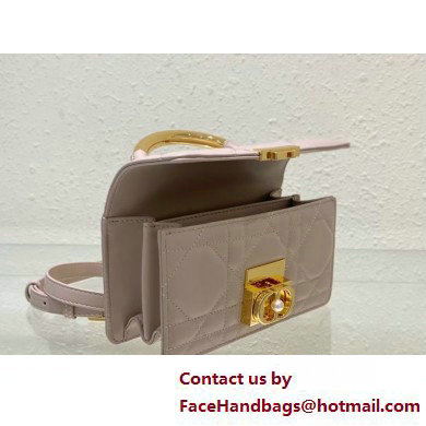 Mini Dior Ange Bag in nude Macrocannage Calfskin 2025