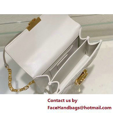 Mini Dior Ange Bag in white Macrocannage Calfskin 2025