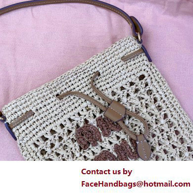 Miu Miuwoven raffia mini bag beige 2025