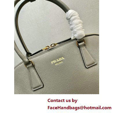 PRADA Large Saffiano leather bag 1BG524 GRAY 2025