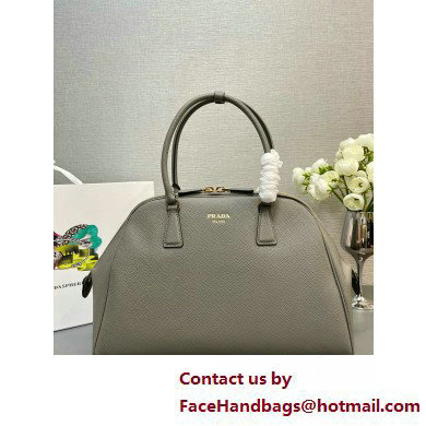 PRADA Large Saffiano leather bag 1BG524 GRAY 2025