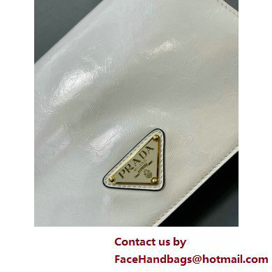 PRADA Leather shoulder bag 1BD082 WHITE 2025