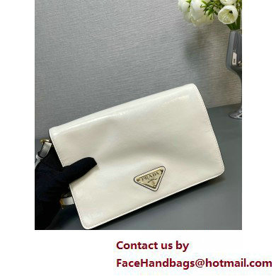 PRADA Leather shoulder bag 1BD082 WHITE 2025