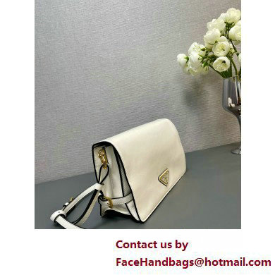 PRADA Leather shoulder bag 1BD082 WHITE 2025