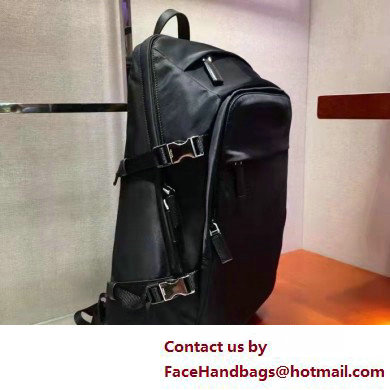 PRADA Re-Nylon and Saffiano leather backpack 2VZ022 BLACK 2025