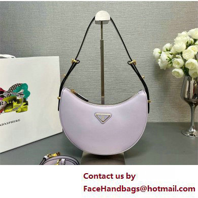 Prada Arque shearling shoulder bag 1BC194 Wisteria 2025 - Click Image to Close