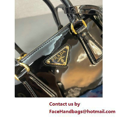 Prada Galleria patent leather mini bag 1BA906 Black 2025