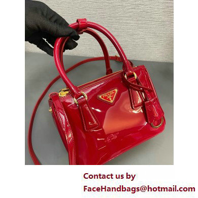 Prada Galleria patent leather mini bag 1BA906 Red 2025