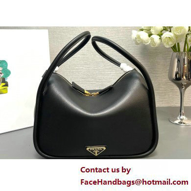 Prada Leather handbag 1BA451 Black 2025