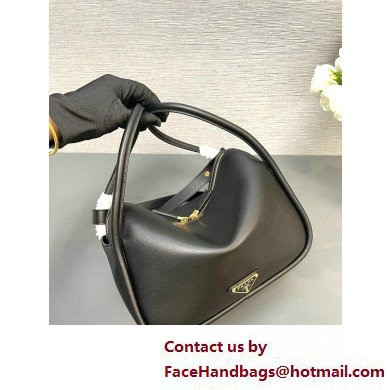 Prada Leather handbag 1BA451 Black 2025