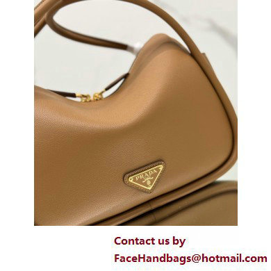 Prada Leather handbag 1BA451 Brown 2025