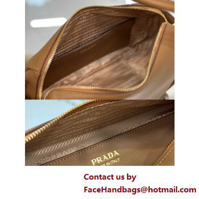 Prada Leather handbag 1BA451 Brown 2025