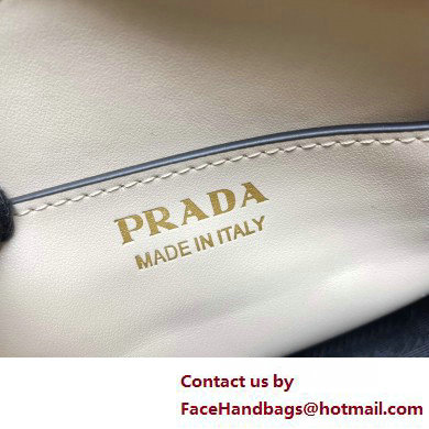 Prada Leather mini shoulder bag 1BH212 White 2025