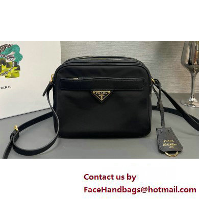 Prada Re-Edition 1978 Re-Nylon and Saffiano leather mini shoulder bag 1BH218 Black 2025