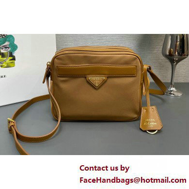 Prada Re-Edition 1978 Re-Nylon and Saffiano leather mini shoulder bag 1BH218 Brown 2025