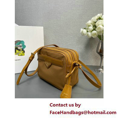 Prada Re-Edition 1978 Re-Nylon and Saffiano leather mini shoulder bag 1BH218 Brown 2025