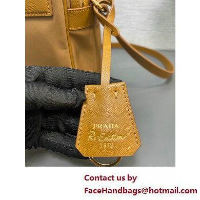 Prada Re-Edition 1978 Re-Nylon and Saffiano leather mini shoulder bag 1BH218 Brown 2025