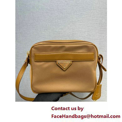 Prada Re-Edition 1978 Re-Nylon and Saffiano leather mini shoulder bag 1BH218 Brown 2025