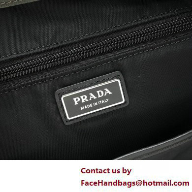 Prada Re-Nylon and leather backpack Bag 2VZ108 Gray 2025