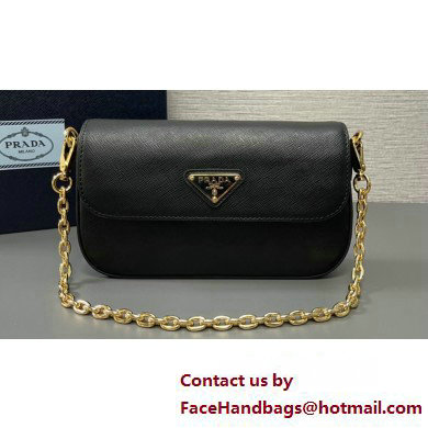 Prada Saffiano leather mini-bag 1BD356 Black 2025