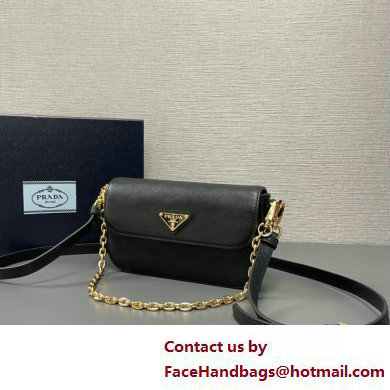 Prada Saffiano leather mini-bag 1BD356 Black 2025