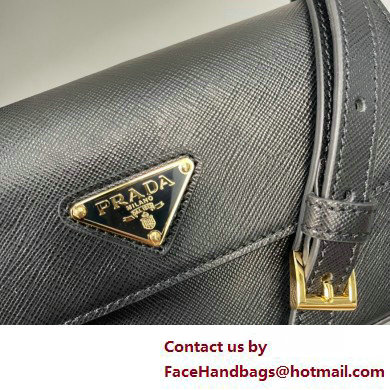 Prada Saffiano leather mini-bag 1BD356 Black 2025