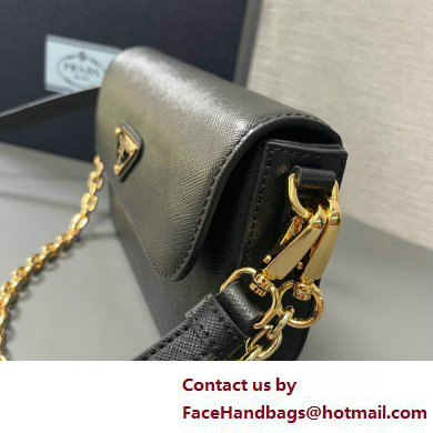 Prada Saffiano leather mini-bag 1BD356 Black 2025