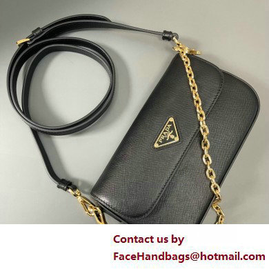 Prada Saffiano leather mini-bag 1BD356 Black 2025