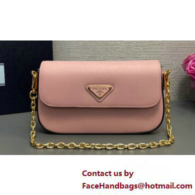 Prada Saffiano leather mini-bag 1BD356 Pink 2025