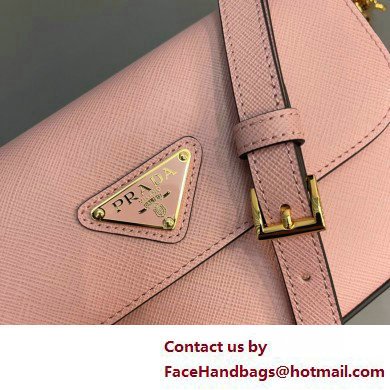 Prada Saffiano leather mini-bag 1BD356 Pink 2025