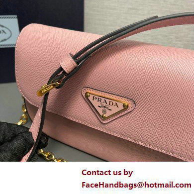 Prada Saffiano leather mini-bag 1BD356 Pink 2025