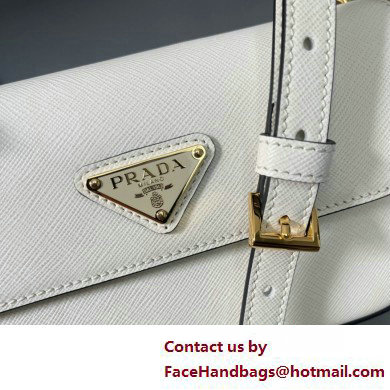 Prada Saffiano leather mini-bag 1BD356 White 2025