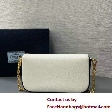 Prada Saffiano leather mini-bag 1BD356 White 2025