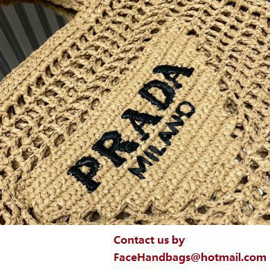 Prada raffia tote bag 1BG393 Beige 2025