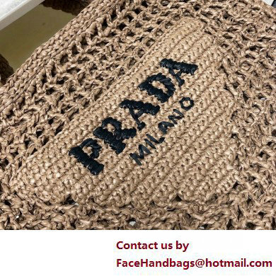 Prada raffia tote bag 1BG393 Nude 2025