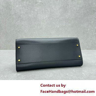 THE ROW Margaux Bag in BOX Leather BLACK 2025