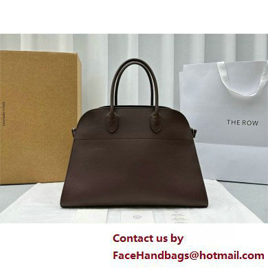 THE ROW MARGAUX 15 BAG IN BOX LEATHER Dark Chocolate 2025 - Click Image to Close