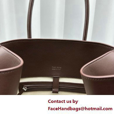 THE ROW MARGAUX 15 BAG IN BOX LEATHER Dark Chocolate 2025