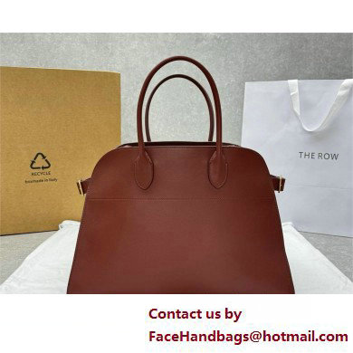 THE ROW MARGAUX 15 BAG IN BOX LEATHER burgundy 2025