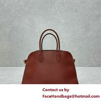 THE ROW MARGAUX 15 BAG IN BOX LEATHER burgundy 2025