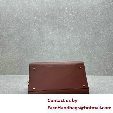 THE ROW MARGAUX 15 BAG IN BOX LEATHER burgundy 2025